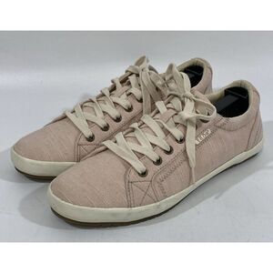 Taos Star Women 9.5 Pink Canvas Lace Up Sneakers Comfort Casual Walking Shoes